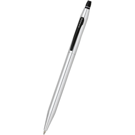 Cross Click AT0625-1 Chrome Rollerball Pen, Black Trim, Click Mechanism ,