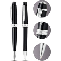 Cross Bailey Light AT0742-1 Glossy Black Resin Ballpoint Pen with Chrome Trim ,