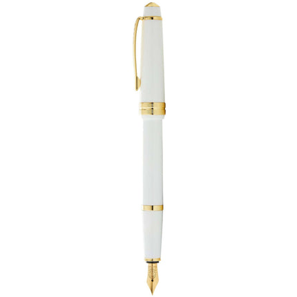 Cross Bailey Light Fountain Pen, White Resin and Gold Tone Fine Nib, AT0746-10FF ,