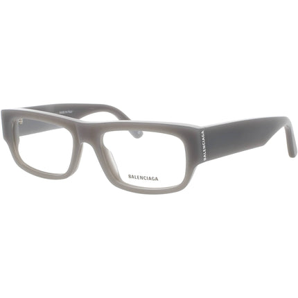 Balenciaga Men's Eyeglasses Frame - Rectangular Grey Acetate Full Rim | BB0304O 003 ,