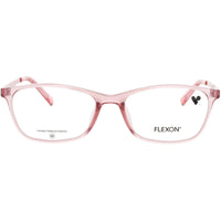 Flexon Kid's Eyeglasses Frame - Rectangular Shape Pink Plastic Full Rim | J4021 N 650 ,