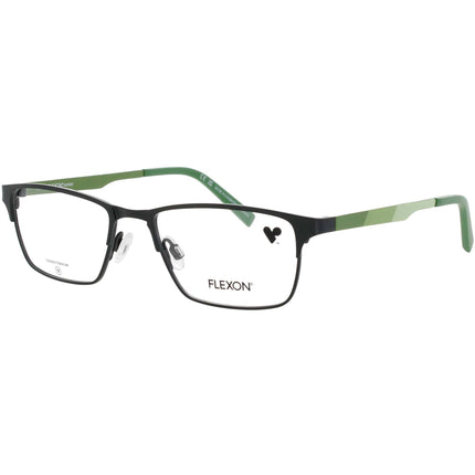 Flexon Kid's Eyeglasses - Rectangular Matte Green Metal Full Rim, 49 mm | J4022 N 313 ,