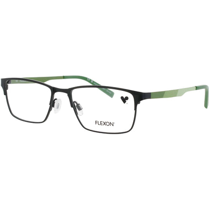 Flexon Kid's Eyeglasses - Rectangular Matte Green Metal Full Rim, 51 mm | J4022 N 313 ,