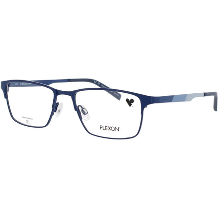 Flexon Kid's Eyeglasses - Rectangular Matte Blue Metal Full Rim, 51 mm | J4022 N 404 ,