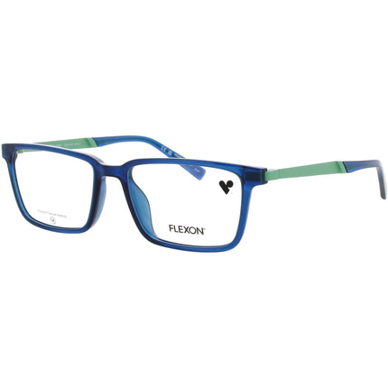 Flexon Kid's Frame - Rectangular Navy Crystal/Green Plastic Full Rim | J4018 415 ,