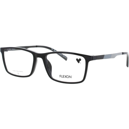 Flexon Kid's Eyeglasses Frame - Rectangular Black Plastic Full Rim | J4020 N 001 ,