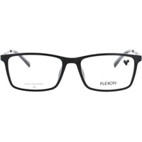 Flexon Kid's Eyeglasses Frame - Rectangular Black Plastic Full Rim | J4020 N 001 ,