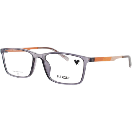 Flexon Kid's Eyeglasses Frame - Rectangular Shape Grey Plastic Full Rim | J4020 N 036 ,