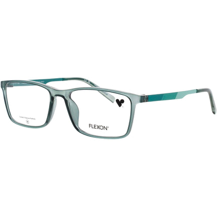 Flexon Kid's Eyeglasses Frame - Rectangular Shape Teal Plastic Full Rim | J4020 N 318 ,