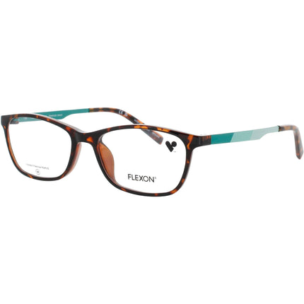Flexon Kid's Eyeglasses Frame - Rectangular Tortoise Plastic Full Rim | J4021 N 244 ,