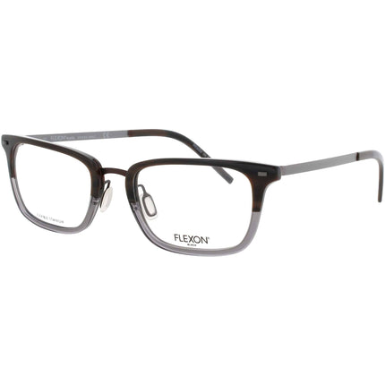 Flexon Men's Frame - Rectangular Brown Horn Gradient Acetate Full Rim | B2021 221 ,