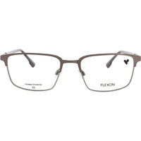 Flexon Men's Frame - Rectangular Shape Matte Gunmetal Metal Full Rim | E1128 N 072 ,
