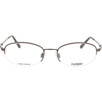 Flexon Men's Eyeglasses Frame - Oval Shape Stone Metal Half Rim | H6030 032 ,