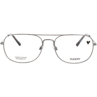 Flexon Men's Eyeglasses Frame - Navigator Shape Gunmetal Metal Full Rim | H6066 N 070 ,