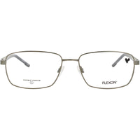Flexon Men's Eyeglasses Frame - Rectangular Satin Moss Metal Full Rim | H6077 306 ,