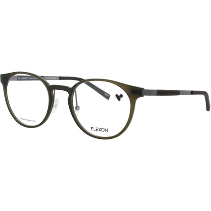 Flexon Unisex Eyeglasses Frame - Round Matte Grey Plastic Full Rim | EP8006 N 020 ,