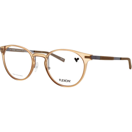 Flexon Unisex Eyeglasses Frame - Round Shape Camel Plastic Full Rim | EP8006 N 231 ,