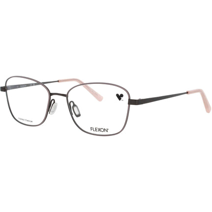 Flexon Women's Eyeglasses Frame - Geometric Shape Gunmetal Metal Full Rim | W3036 033 ,