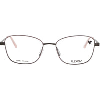 Flexon Women's Eyeglasses Frame - Geometric Shape Gunmetal Metal Full Rim | W3036 033 ,