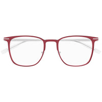 Mont Blanc Men's Eyeglasses Frame - Square Red/Silver Metal Full Rim | MB0232O 006 ,