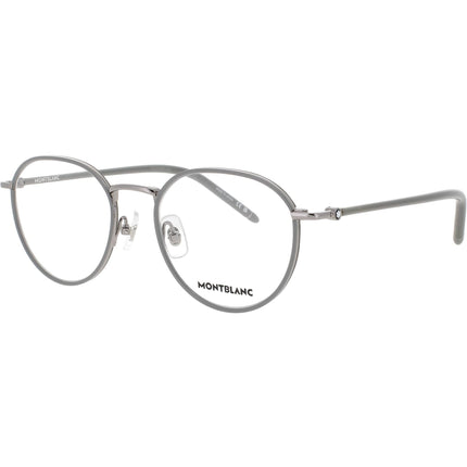Mont Blanc Men's Eyeglasses Frame - Round Ruthenium Metal Full Rim | MB0342OA 003 ,