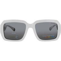 Polaroid Unisex Sunglasses - White Acetate Square Full Rim Frame | PLD-6223/S/X VK6 ,