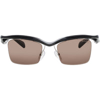 Prada Men's Sunglasses - Shiny Black Acetate Square Rimless Frame | PR A15S 1AB8C1 ,