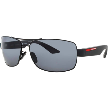Prada Men's Sunglasses - Shiny Black Rectangular Shape Full Rim Frame | PS 50ZS 1AB02G ,