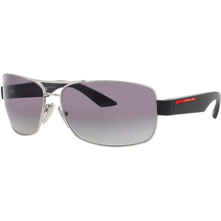 Prada Men's Sunglasses - Silver Metal/ Rectangular Full Rim Frame | PS 50ZS 1BC09U ,