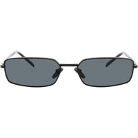 Prada Women's Sunglasses - Shiny Black Rectangular Full Rim Frame | PR A60S 1AB5S0 ,