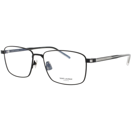 Saint Laurent Men's Frame - Rectangular Black Crystal Metal Full Rim | SL 666 003 ,