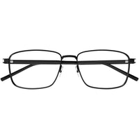 Saint Laurent Men's Frame - Rectangular Black Crystal Metal Full Rim | SL 666 003 ,