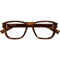 Saint Laurent Men's Frame - Rectangular Havana Crystal Acetate Full Rim | SL 710 003 ,