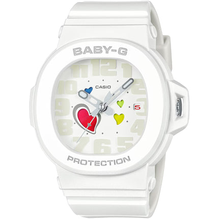 Casio Baby-G BGA-10-7A Women's White Analog Watch, 42mm, 100M Water Resistant ,