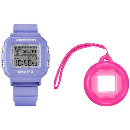 Casio Baby-G Plus BGD-10K-6 Violet Digital Watch for Women, Detachable Band, 100M WR ,