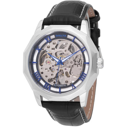 Invicta 69126 Objet D Art Men’s Automatic Skeleton Dial Leather Watch 42mm ,