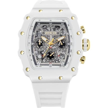 Invicta 69700 Racing Men’s Chronograph Quartz Watch White Silicone 43.5mm ,