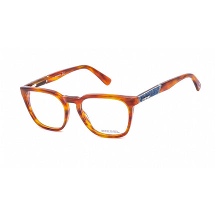 Diesel Men's Eyeglasses - Red Havana Plastic Rectangular Full Rim Frame | DL5256 054 ,