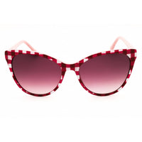 Draper James Women's Sunglasses - Merlot Gingham Cat Eye Full Rim Frame | DJ7018 604 ,