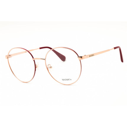 Max & Co Women's Eyeglasses - Rose Gold/Brown Full Rim Round Shape Frame | MO5049 033 ,
