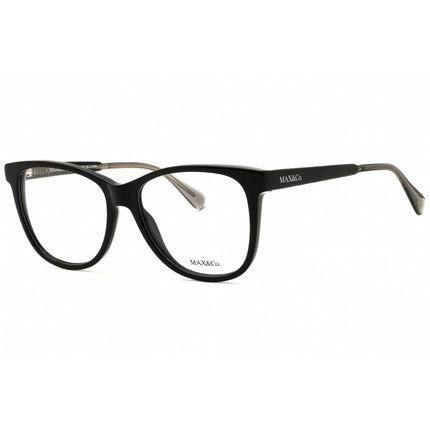 Max & Co Women's Eyeglasses - Shiny Black Acetate Full Rim Oval Frame | MO5075 001 ,