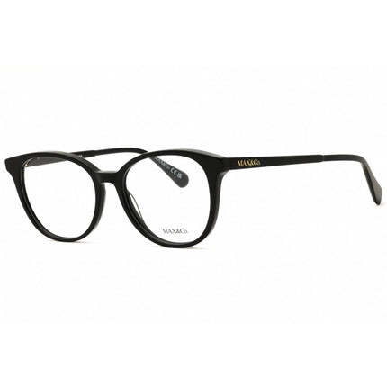 Max & Co Women's Eyeglasses - Shiny Black Acetate Full Rim Round Frame | MO5109 001 ,