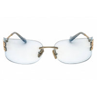 Miu Miu Women's Sunglasses - Pale Gold Metal Oval Rimless Frame | 0MU A51S ZVN10P7 ,