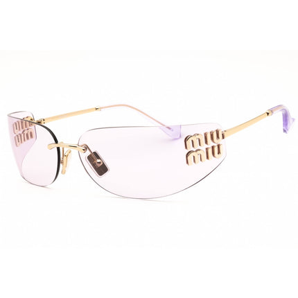 Miu Miu Women's Sunglasses - Pale Gold Metal Oval Rimless Frame | 0MU A51S ZVN90O ,
