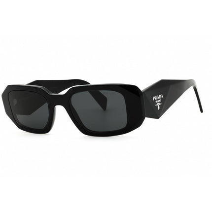 Prada Unisex Sunglasses - Black Acetate Rectangular Full Rim Frame | 0PR 17WS 1AB5S0 ,
