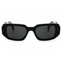 Prada Unisex Sunglasses - Black Acetate Rectangular Full Rim Frame | 0PR 17WS 1AB5S0 ,