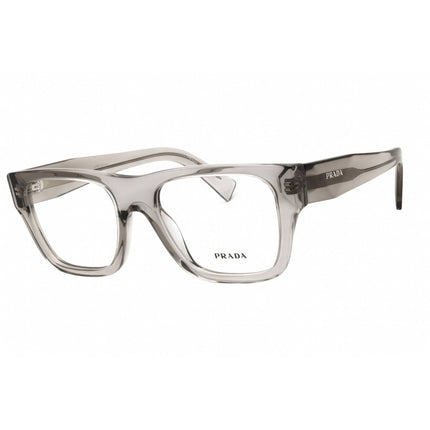 Prada Men's Eyeglasses - Rectangular Transparent Hematite Grey | 0PR C01V 18J1O1 ,