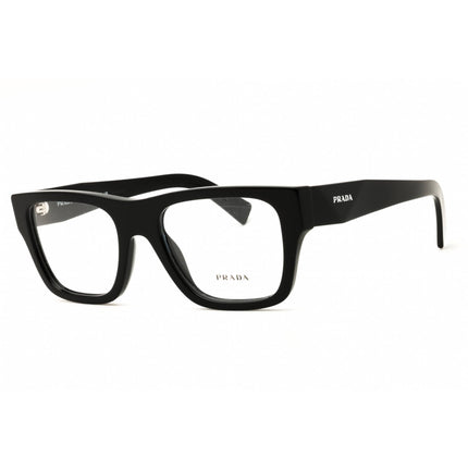 Prada Men's Designer Eyeglasses - Rectangular Glossy Black Full Rim | PR C01V 16K1O1 ,