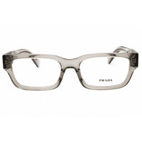 Prada Unisex Designer Eyeglasses - Rectangular Hematite Full Rim | PR C02V 18J1O1 ,
