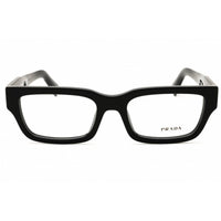 Prada Unisex Designer Eyeglasses - Rectangular Black Acetate Full Rim | PR C02V 16K1O1 ,